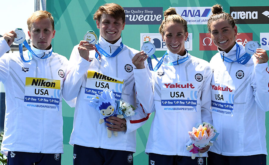 ​U.S. Strikes Silver in FINA World Championships 5K Team Relay