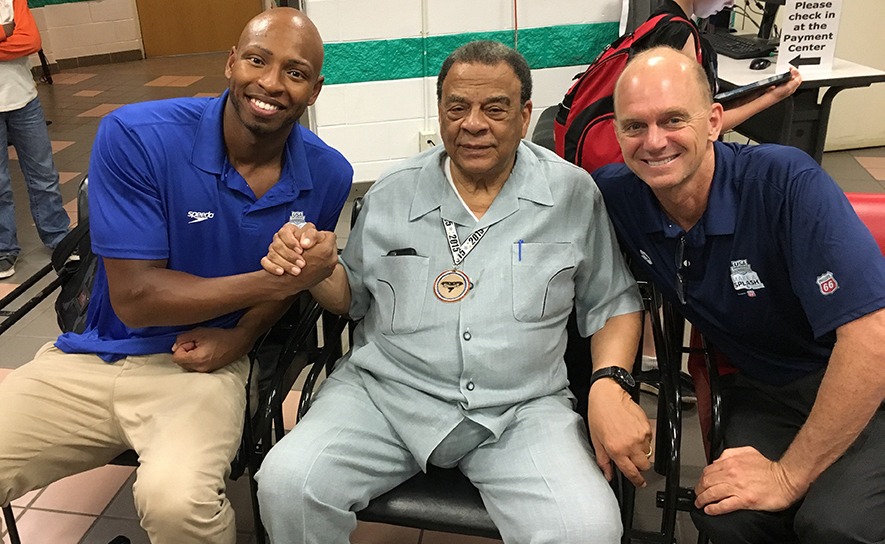 Cullen Jones, Andrew Young and Rowdy Gaines