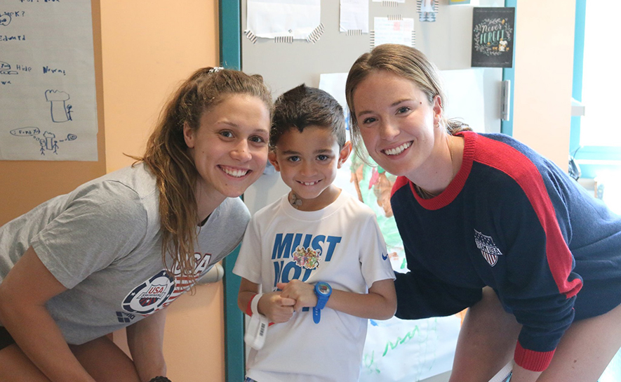 Kendyl Stewart and Mallory Comerford - Valley Hospital Visit