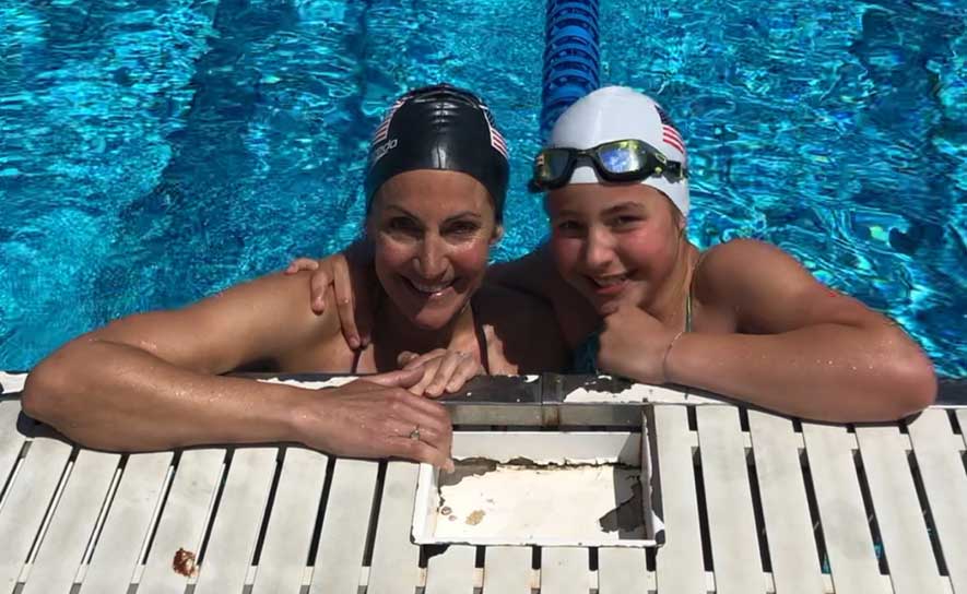 Summer Sanders and Daughter