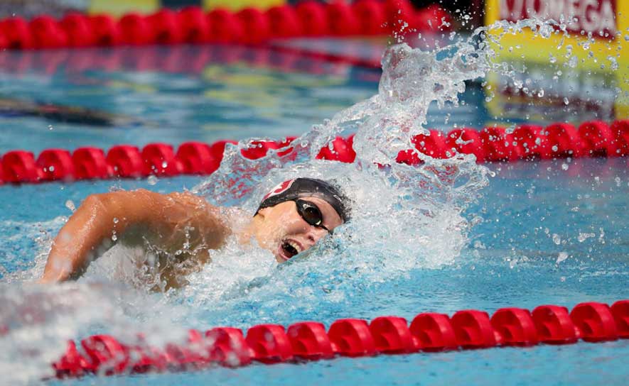 Katie Ledecky Finish - 2017 Nationals