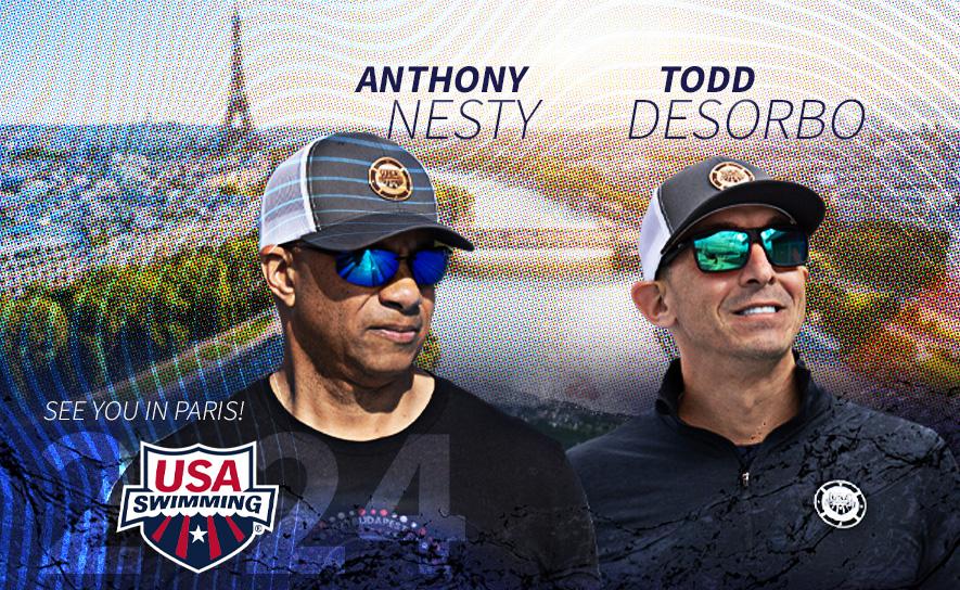 2024 Olympics Head Coaches Anthony Nesty and Todd DeSorbo