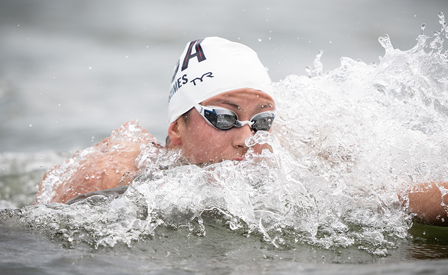 Katie Grimes Fighting Wave - 2023 Open Water Worlds