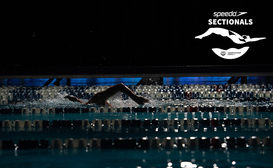 Generic Swimmer with Speedo Sectionals Logo