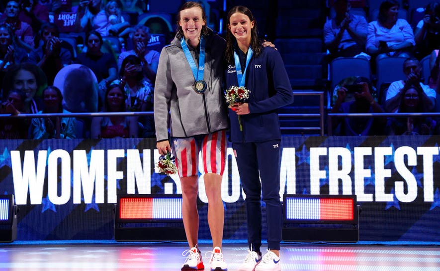 Katie Ledecky and Katie Grimes - 2020 Trials