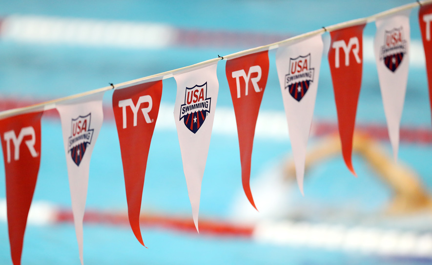 Generic TYR Backstroke Flags Freestyle Blurred