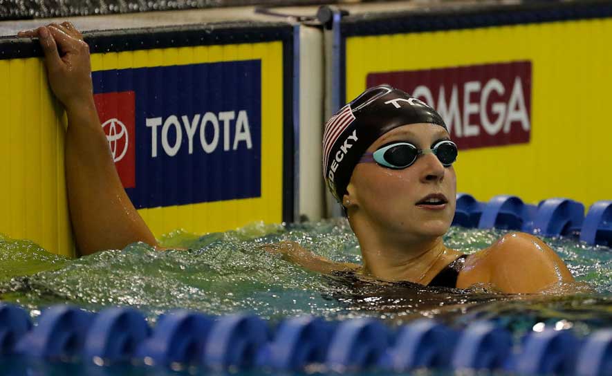 Katie Ledecky After Race - 2019 US Open