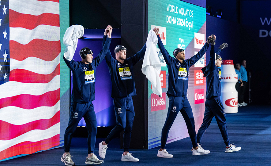 2024 Worlds Men's 4x100 Freestyle Relay