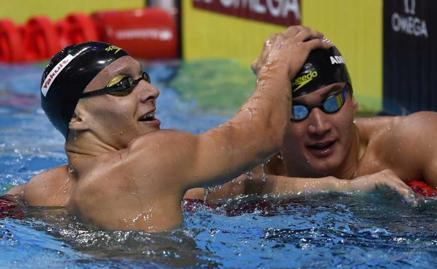 Caeleb Dressel and Nathan Adrian - 2017 Worlds