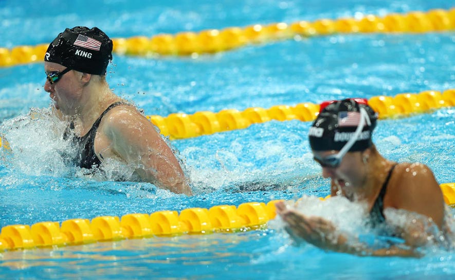 Lilly King and Kate Douglass - 2022 Worlds