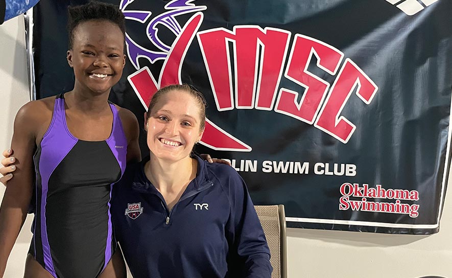 2018 Swim-a-Thon Winner - King Marlin Swim Club with Kelsi Dahlia