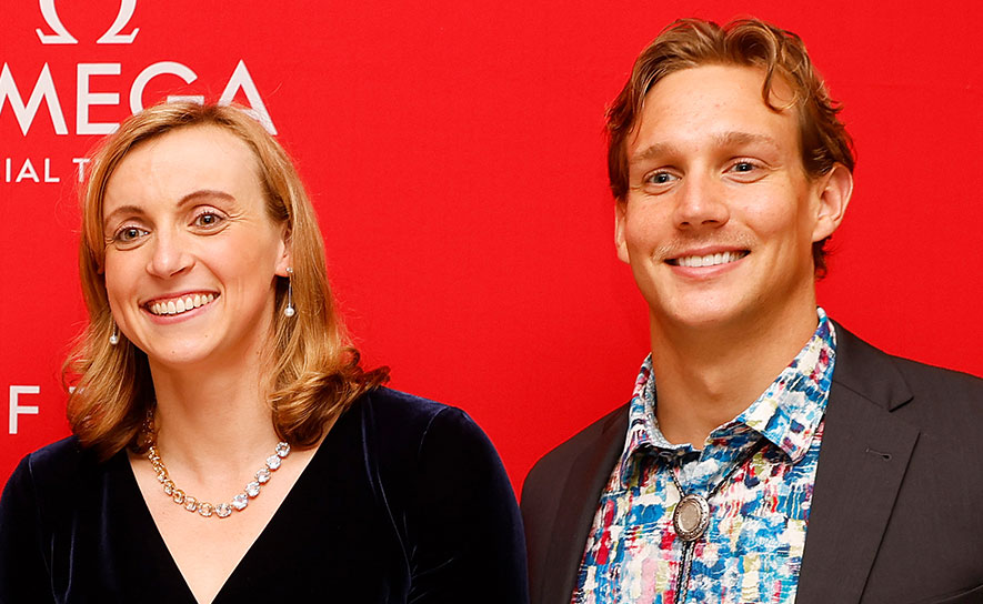 Katie Ledecky and Caeleb Dressel - Golden Goggles