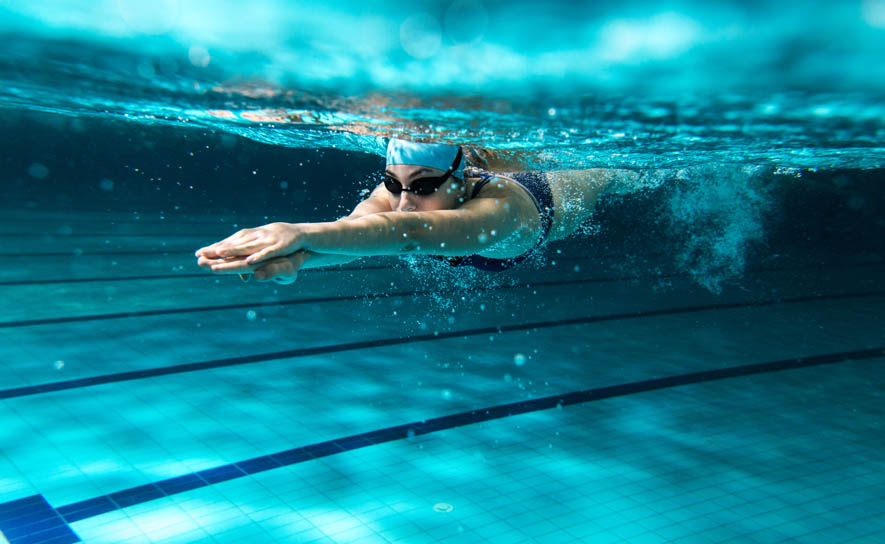Female Swimmer Turn