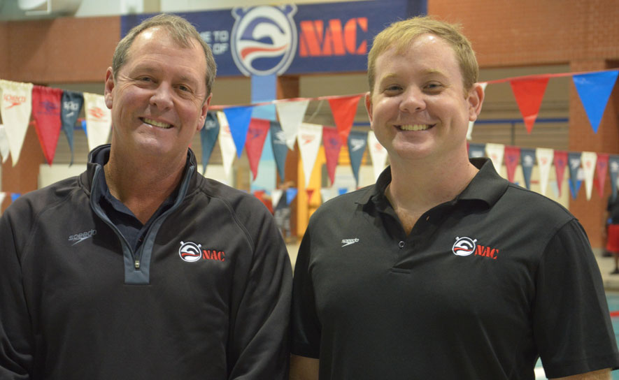 Developmental Coaches of the Year Morse and Wharam Credit Swimmers for Award
