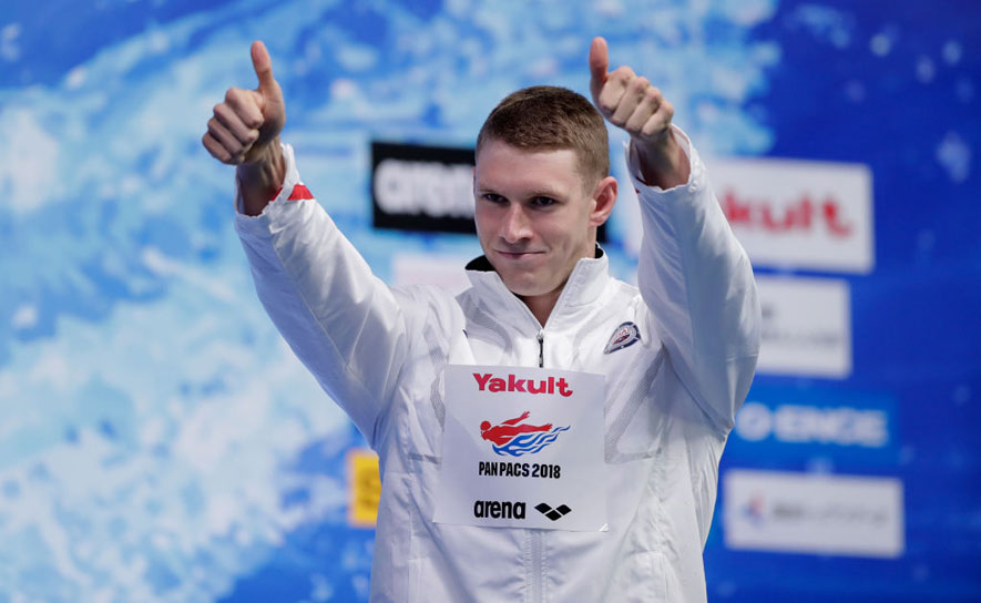 Murphy's Gold in 100 Back Was One of Three for U.S. on Day 2 of Pan Pacs