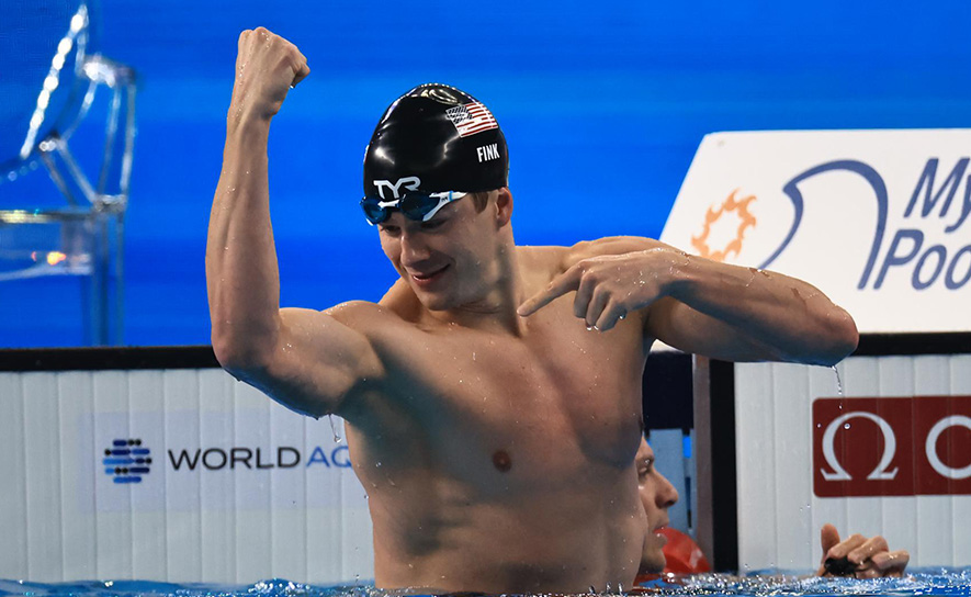 Douglass, Fink Win Individual World Titles at World Aquatics Championships