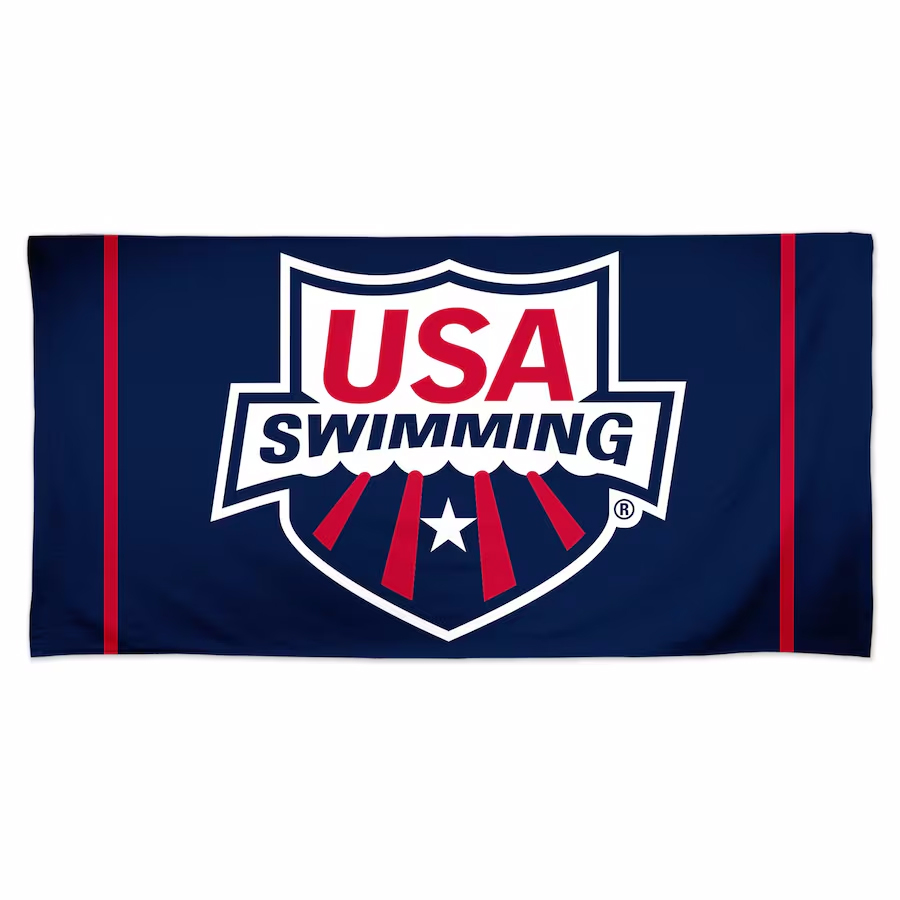 You're a devoted USA Swimming fan and love celebrating them as often as possible. Now you can show off that loyalty when you get this Team Swimming 30'' x 60'' Sublimated Beach Towel from WinCraft. Featuring crisp graphics, this awesome perfect for you to celebrate your love of USA Swimming.|https://fanshop.usaswimming.org/wincraft-navy-usa-swimming-30-x-60-sublimated-beach-towel/p-26704582659972+z-9535-2655309588?_ref=p-DLP:m-GRID:i-r0c0:po-0|0|ftf5