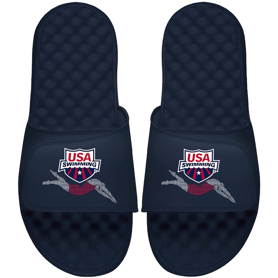 Slide your young fan into a comfortable pair of sandals and gear up for watching USA Swimming at the same time. With the Stacked Logo Slide Sandals from ISlide, you can help them do just that. Featuring USA Swimming graphics and logos, they can now look the part of a die-hard fan from head to toe.|https://fanshop.usaswimming.org/youth-islide-navy-usa-swimming-stacked-logo-slide-sandals/p-133399022982570257+z-98-2154381448?_ref=p-GALP:m-GRID:i-r1c2:po-5|0|stt10