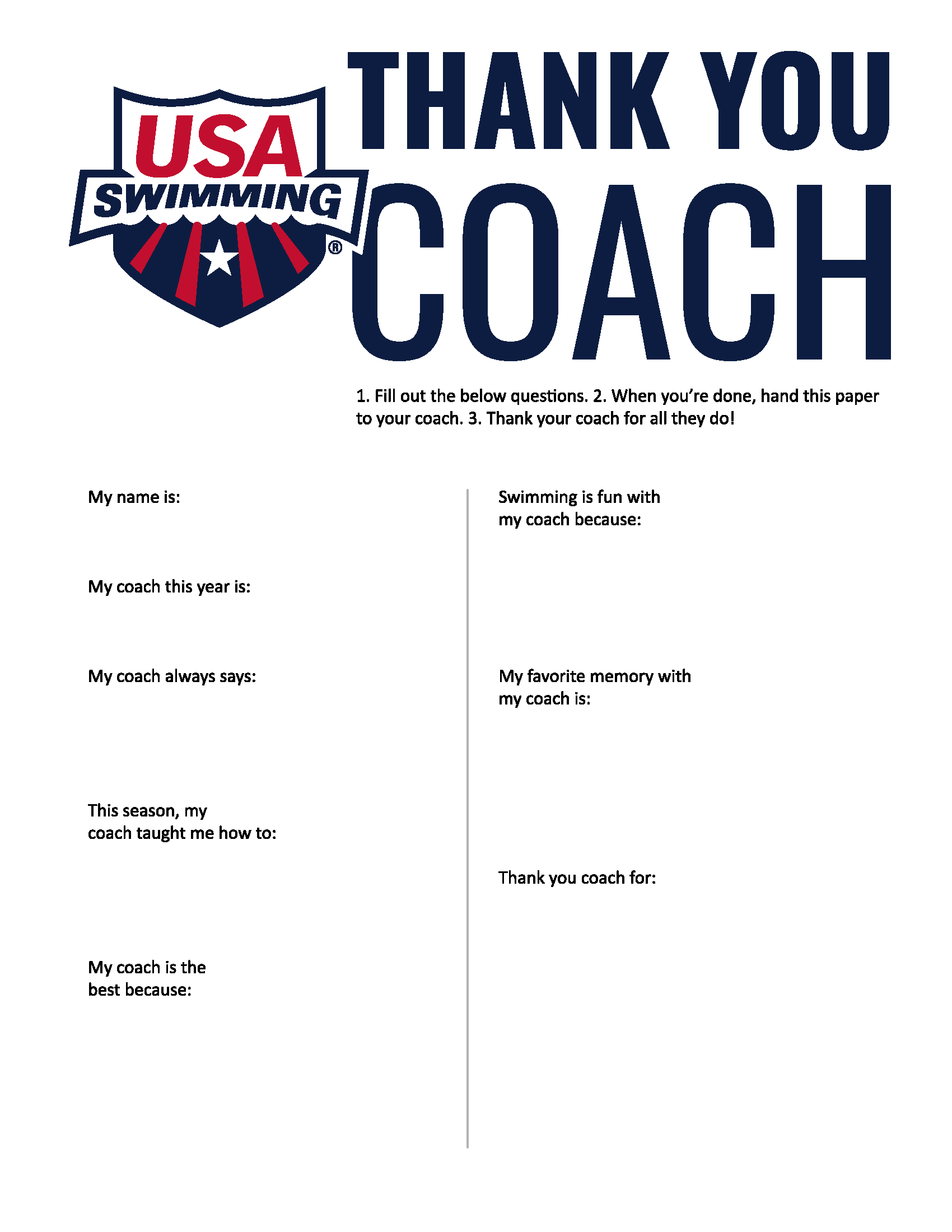 Thank You Coach Workbook