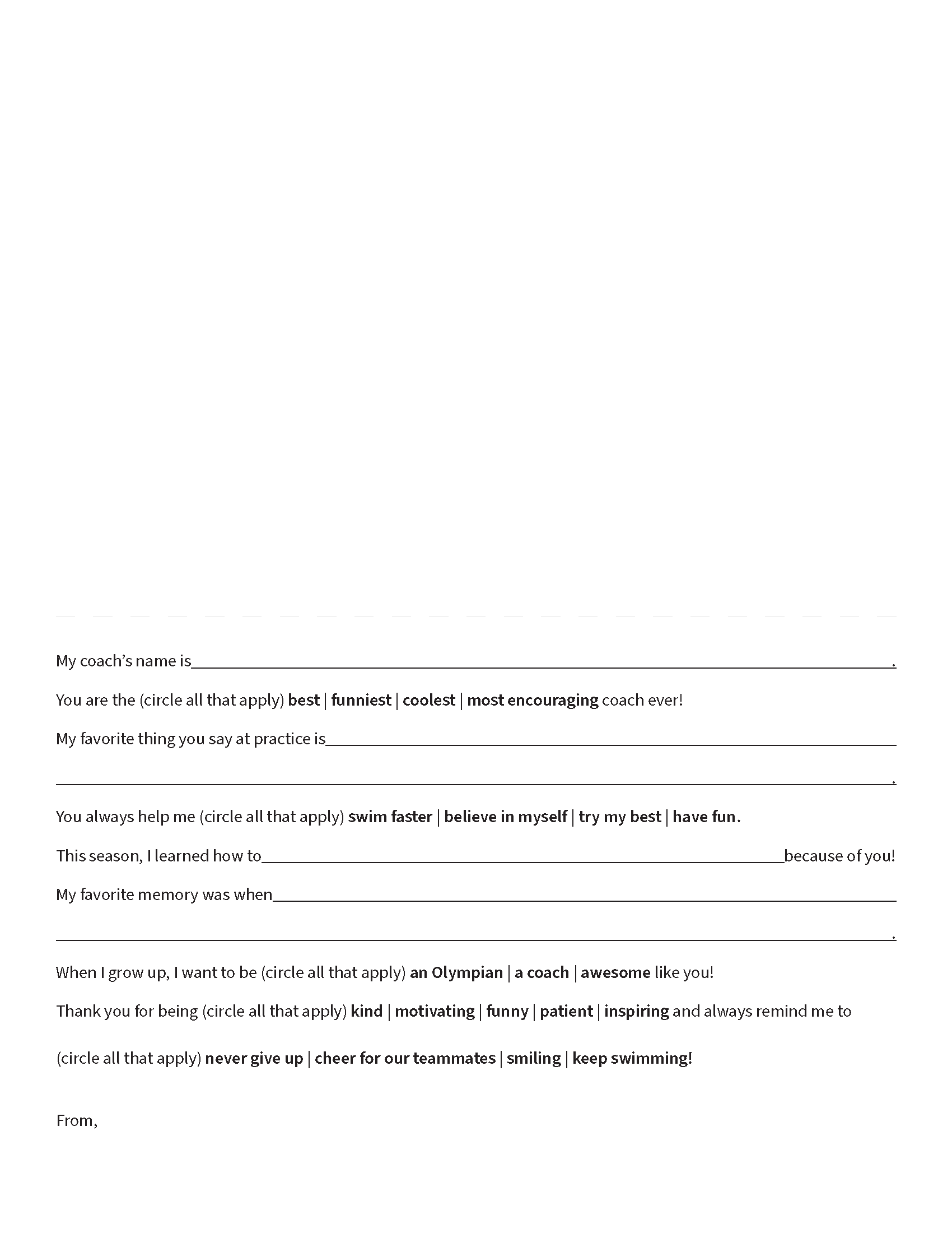 Fill in the Blank Thank You Card