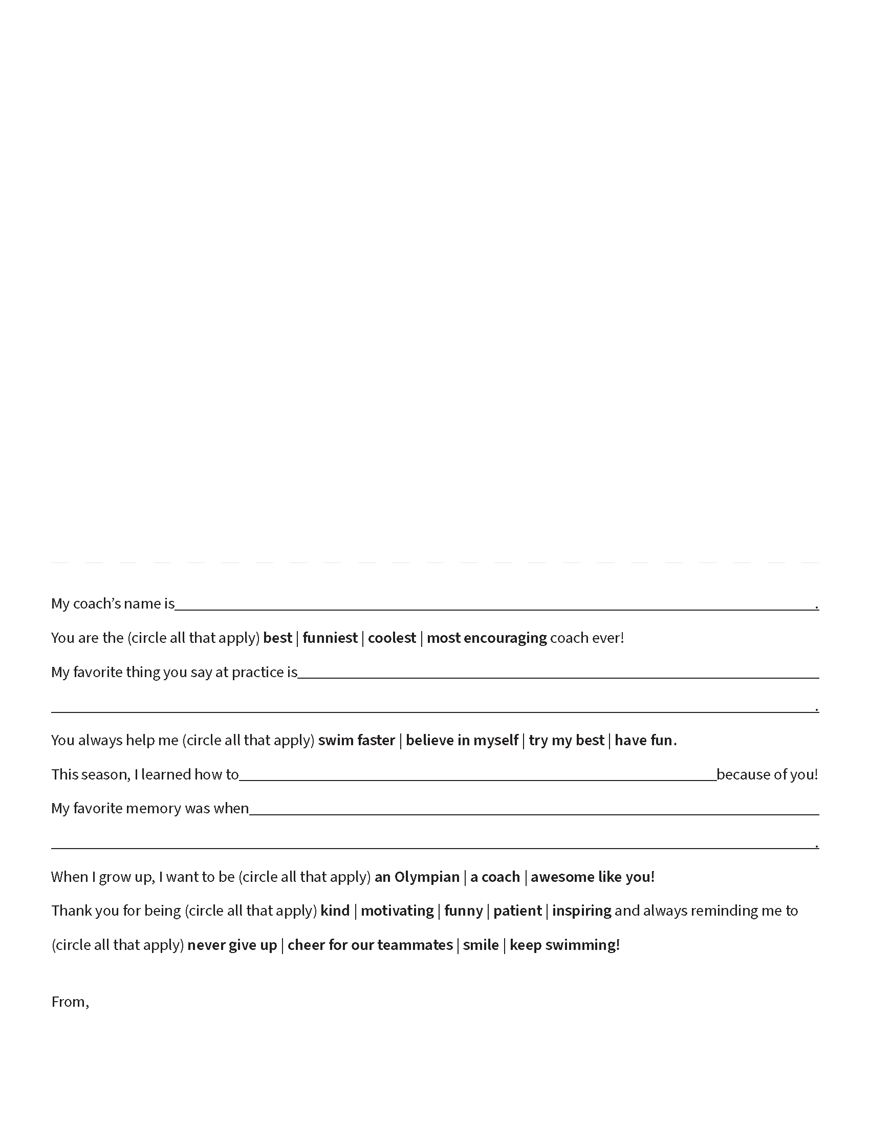 Fill in the Blank Thank You Card