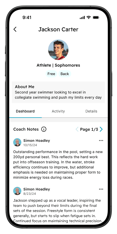 CrewLAB Athlete Profile Demo